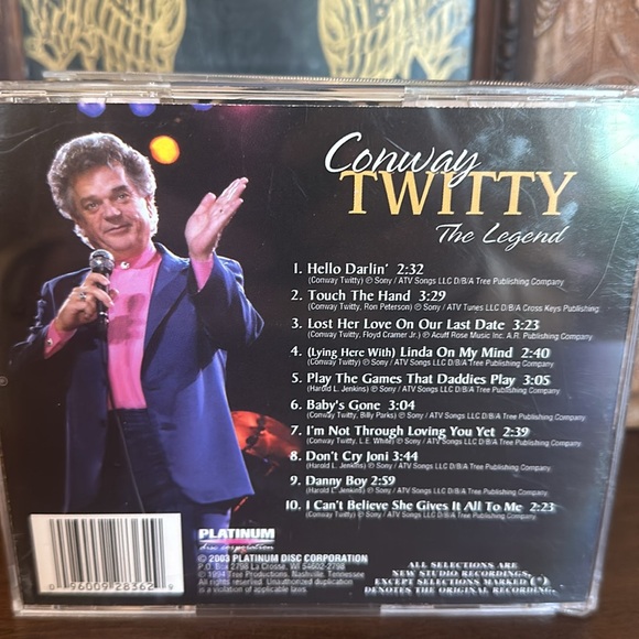 Conway Twitty The Legend studio recording by the original artist - Picture 3 of 5